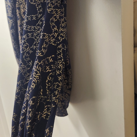 MICHAEL Michael Kors Navy and Gold Chain Blouse XL - Picture 5 of 6